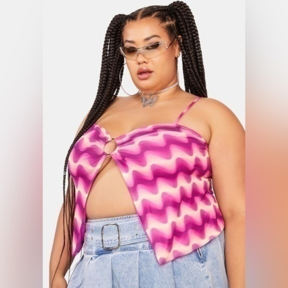 Wink Gal Bend the Rules cutout top size 2X purple
